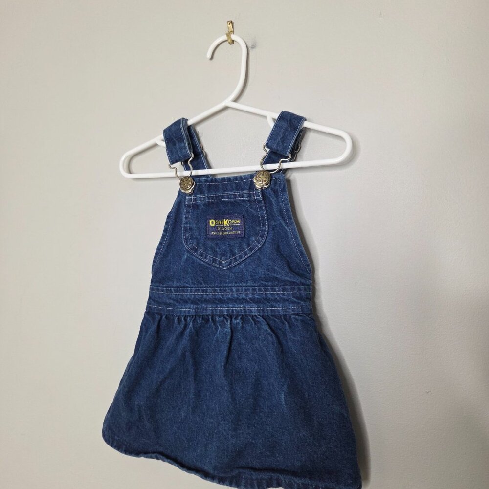 VINTAGE OSHKOSH Dark Denim Skirted Overalls